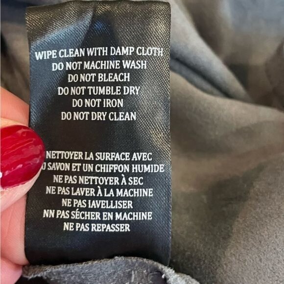 Blank NYC Gray Suede & Leather Drape Collar Jacket NWT Size Small - Picture 10 of 14